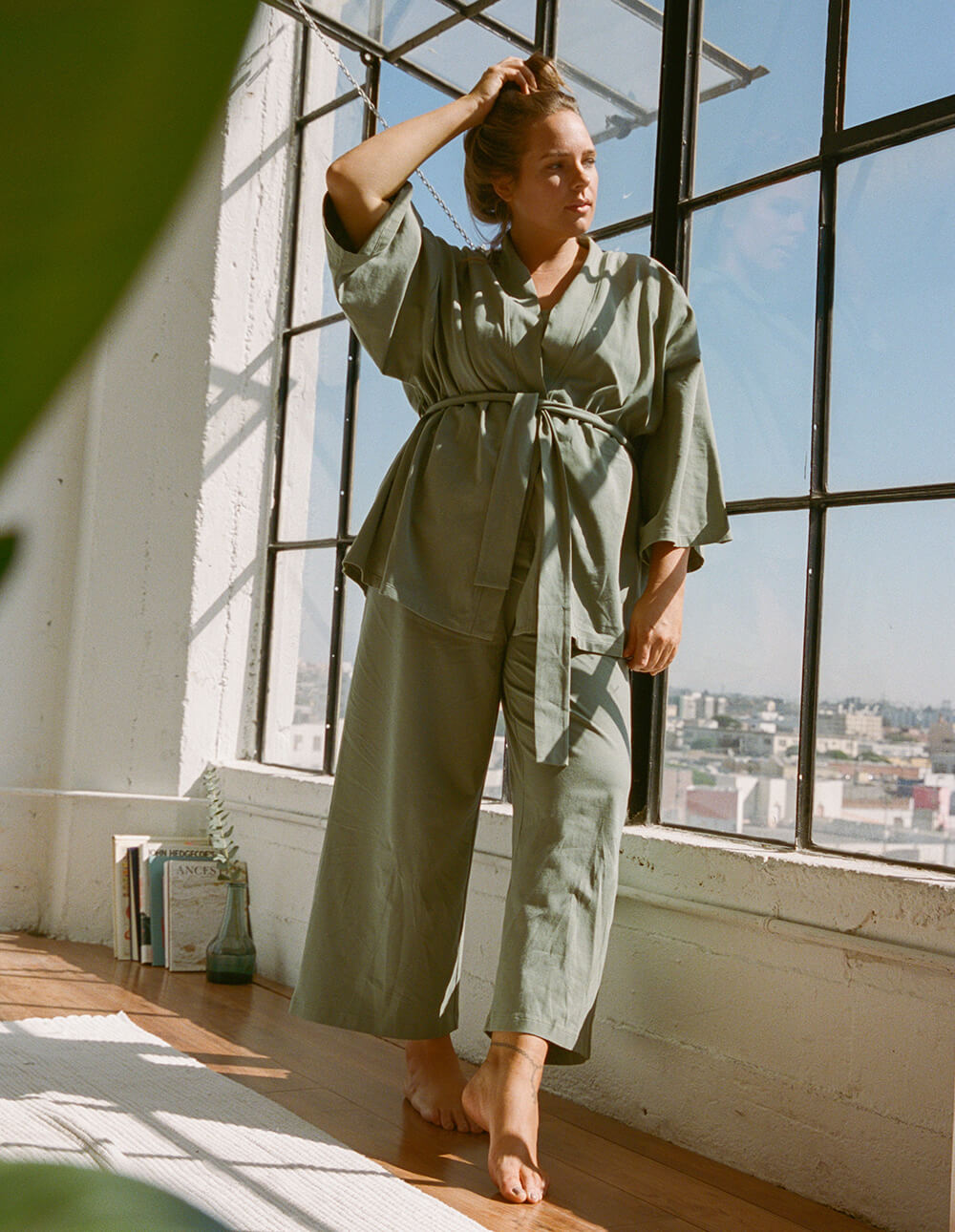 3 Piece Maternity and Nursing Pajama Set w/Pretty Lace Details Featuri –  Freeman New York
