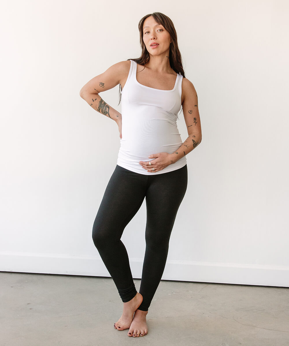 Highline Solid Ribbed Maternity Tank