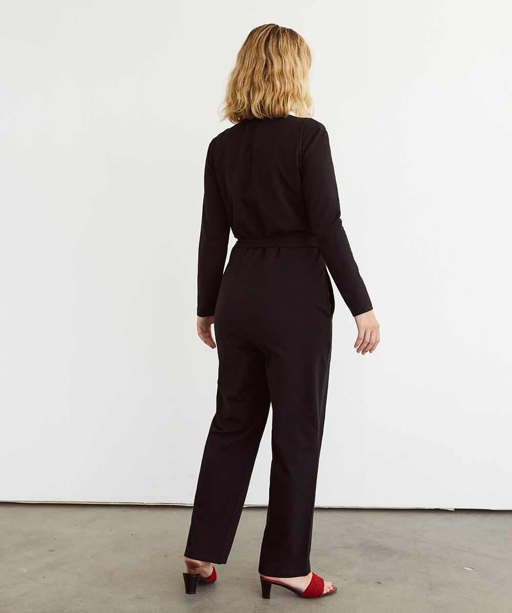 Black sales card jumpsuit